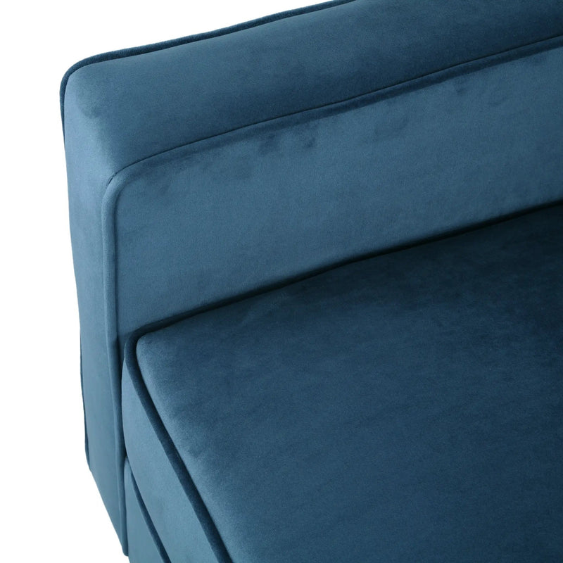 Blue Velvet Upholstered Club Chair by HouseOfZazla
