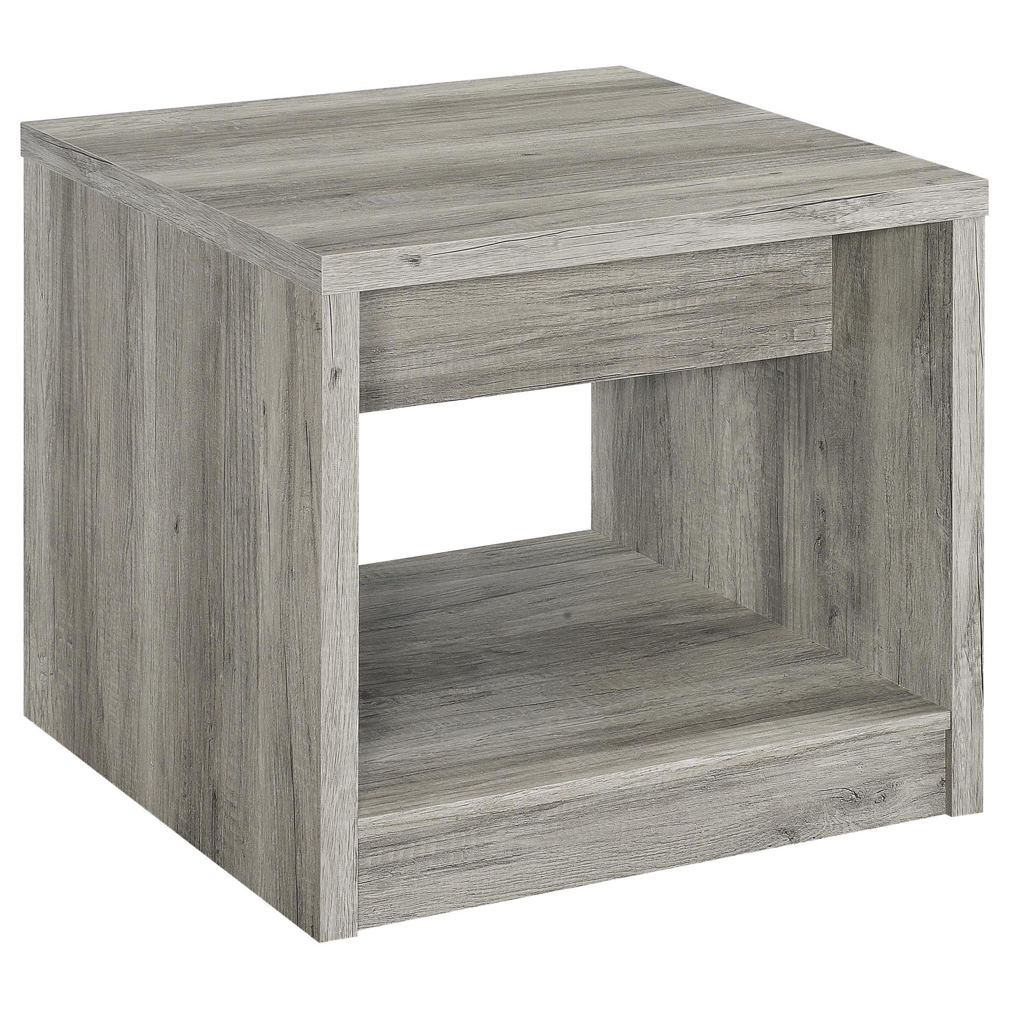 Nuberg - 2 Piece And End Table Set With Storage Drawers - Gray by HouseOfZazla