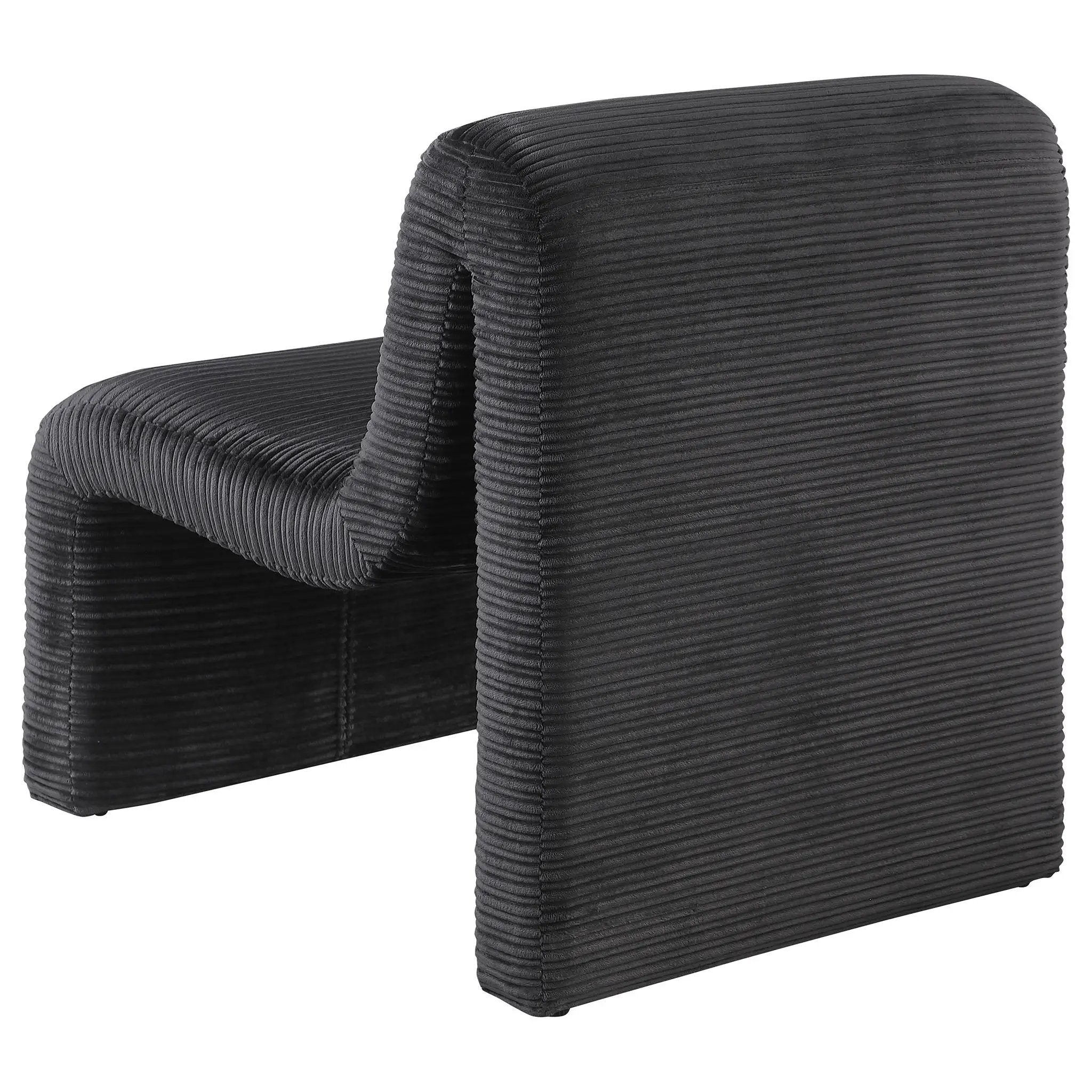 Winne - Curved Armless Accent Chair by HouseOfZazla