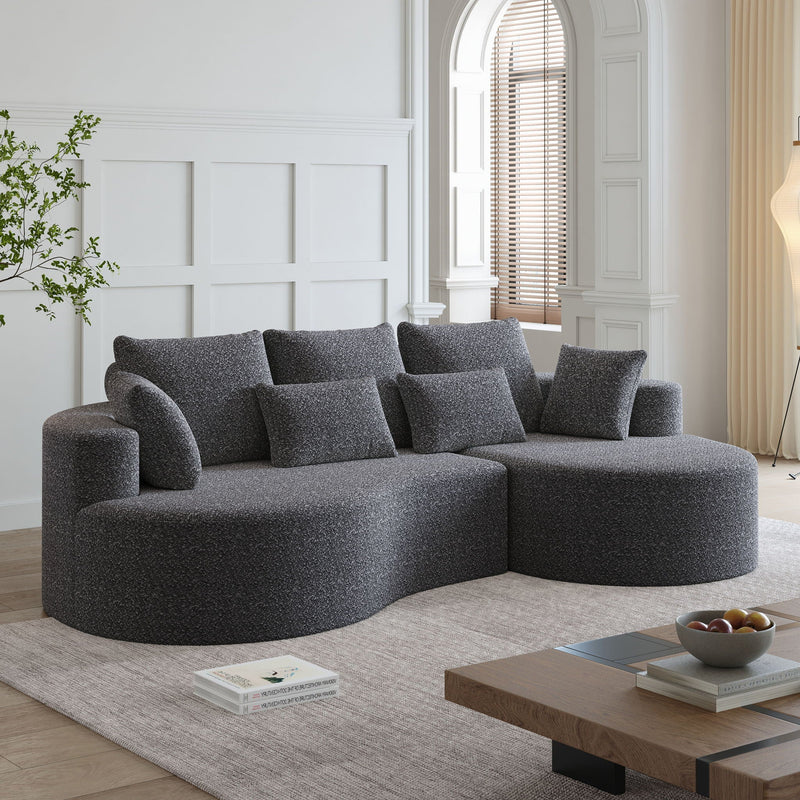 Curved Oversized Sectional Sofa With Extra Deep Seat by HouseOfZazla