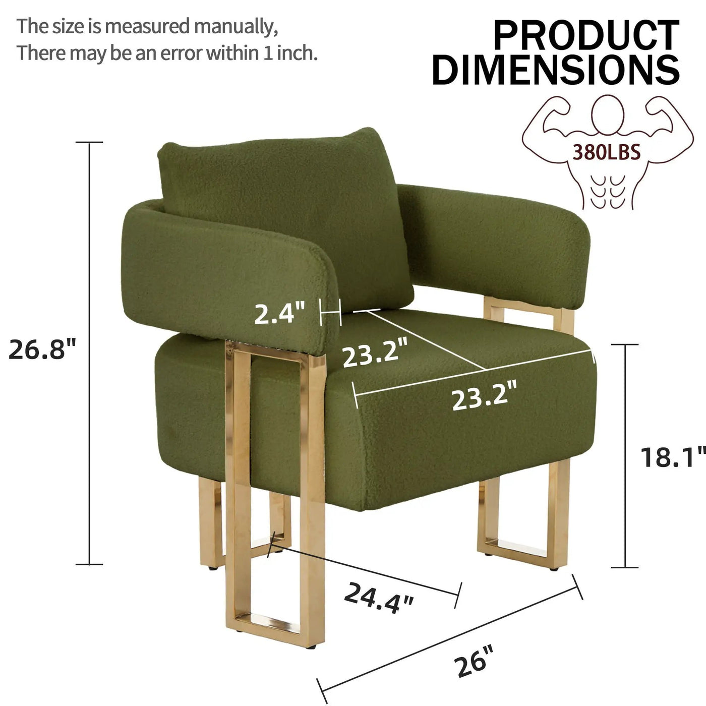 Modern Decorative Chair Teddy Fleece Upholstered And Metal Foot by Unique Piece Furniture
