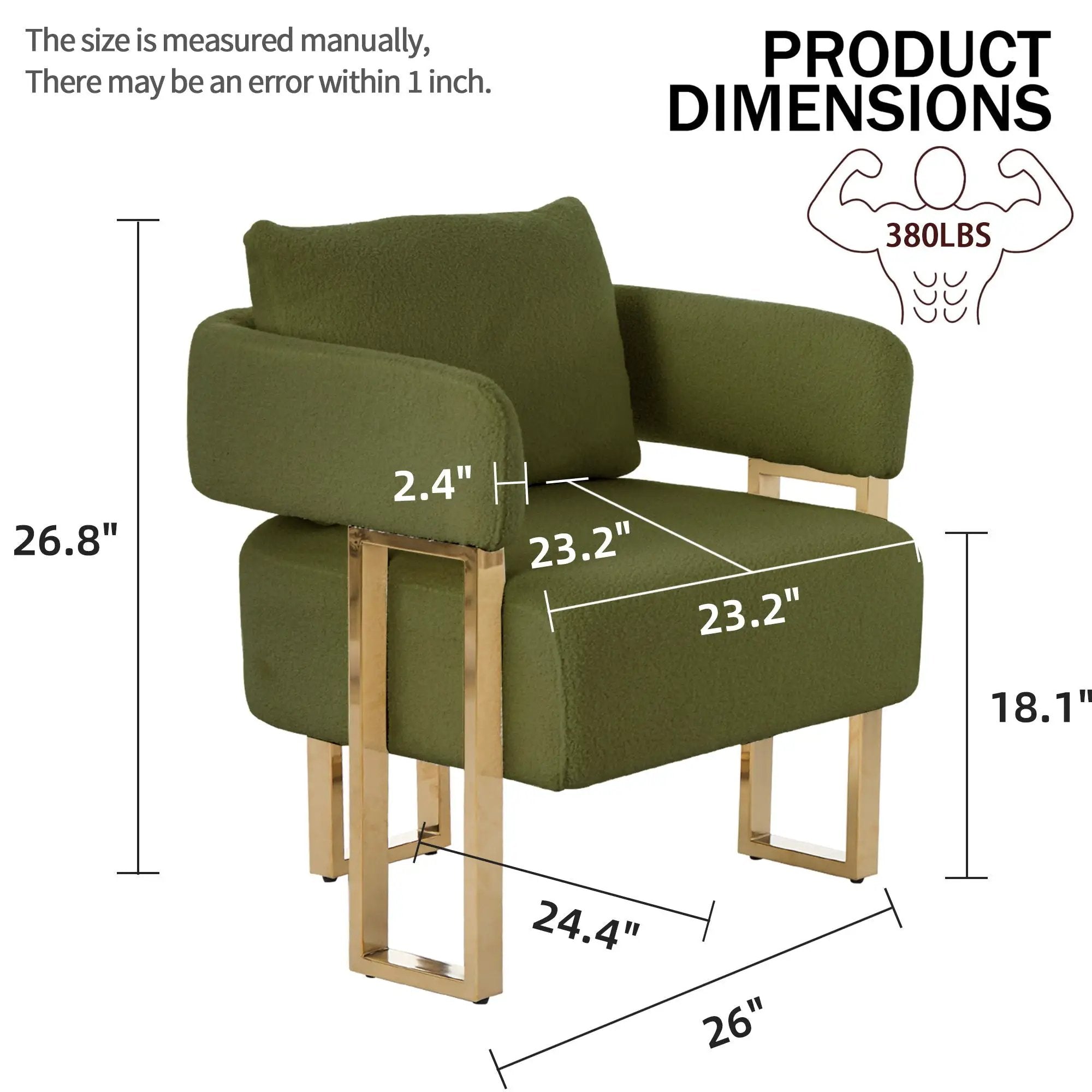 Modern Decorative Chair Teddy Fleece Upholstered And Metal Foot by Unique Piece Furniture