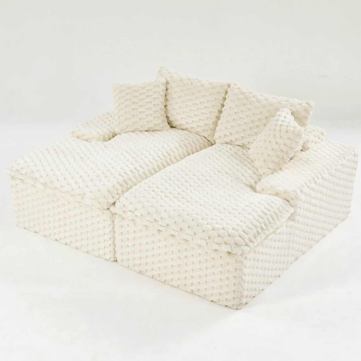 Double Chaise Lounge With Full Compressed Sponge by HouseOfZazla