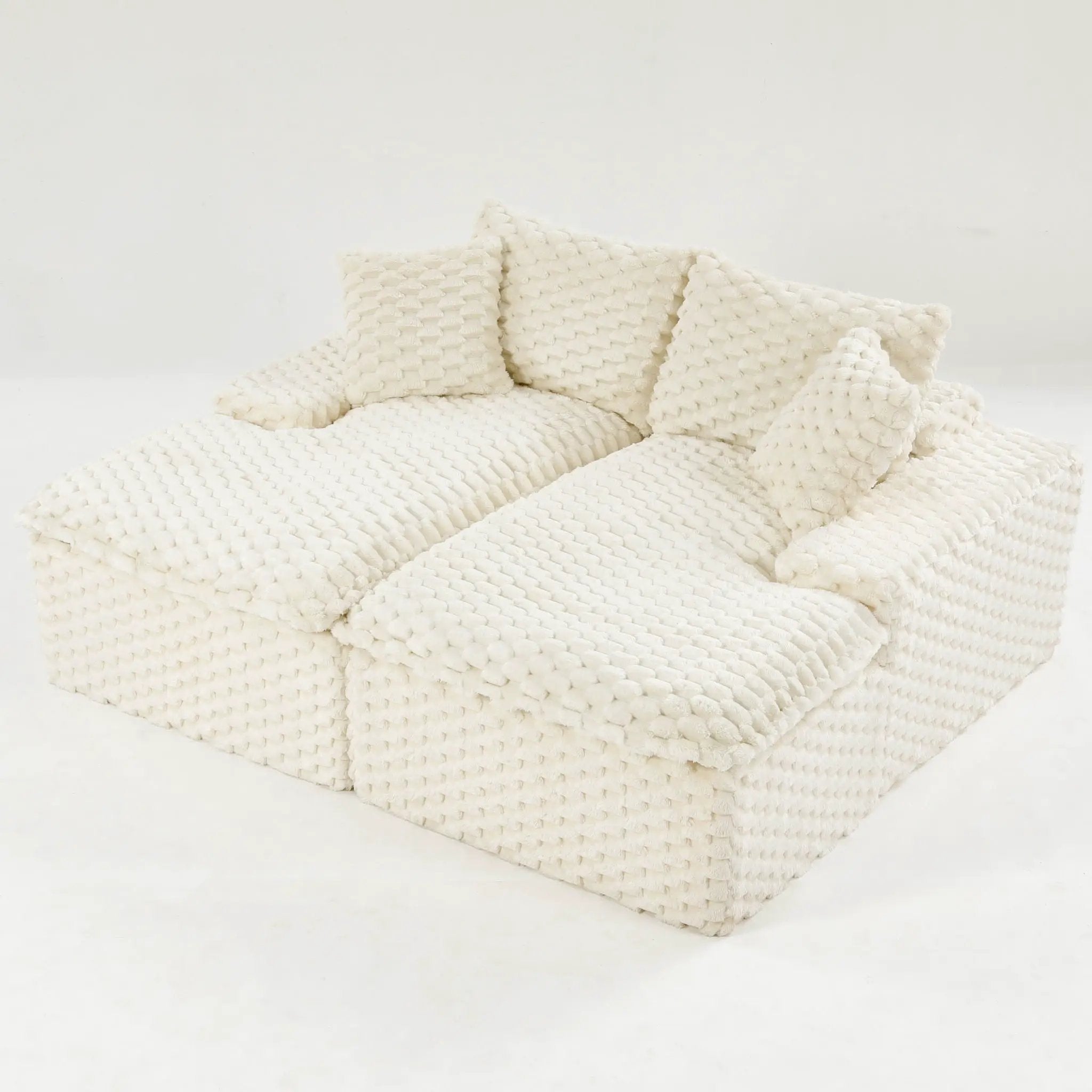 Double Chaise Lounge With Full Compressed Sponge by HouseOfZazla