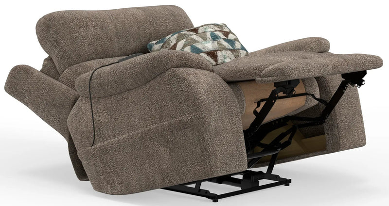 Joya - Power Lay Zero Gravity Recliner With Power Adjustable Headrest And CR3 Heat/Massage/Lumbar/ZG - Mushroom by Unique Piece Furniture