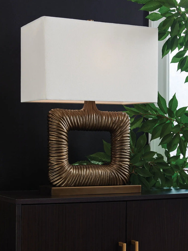 Garronby - Metal Table Lamp - Antique Brass Finish by Unique Piece Furniture