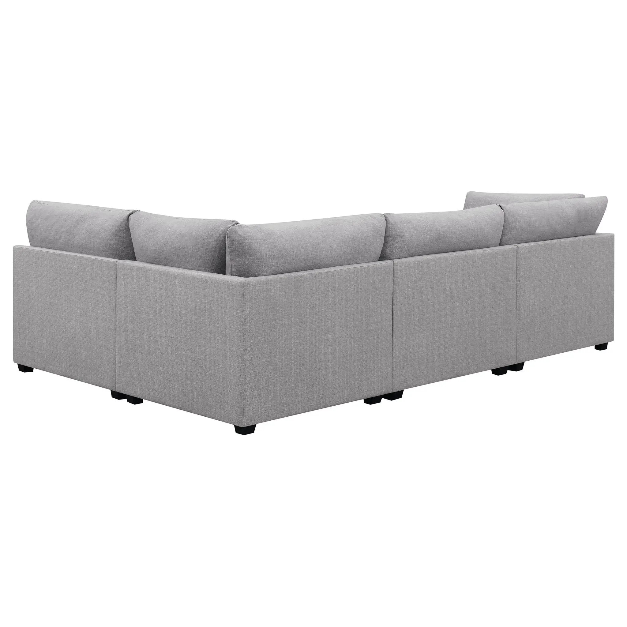 Cambria 4-piece Upholstered Modular Sectional Sofa Grey by Unique Piece Furniture