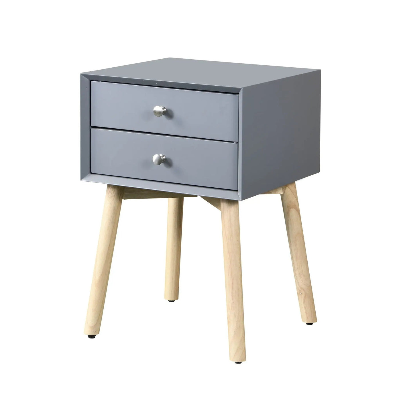 Side Table With 2 Drawer, Mid-Century Modern Storage Cabinet For Bedroom by Unique Piece Furniture