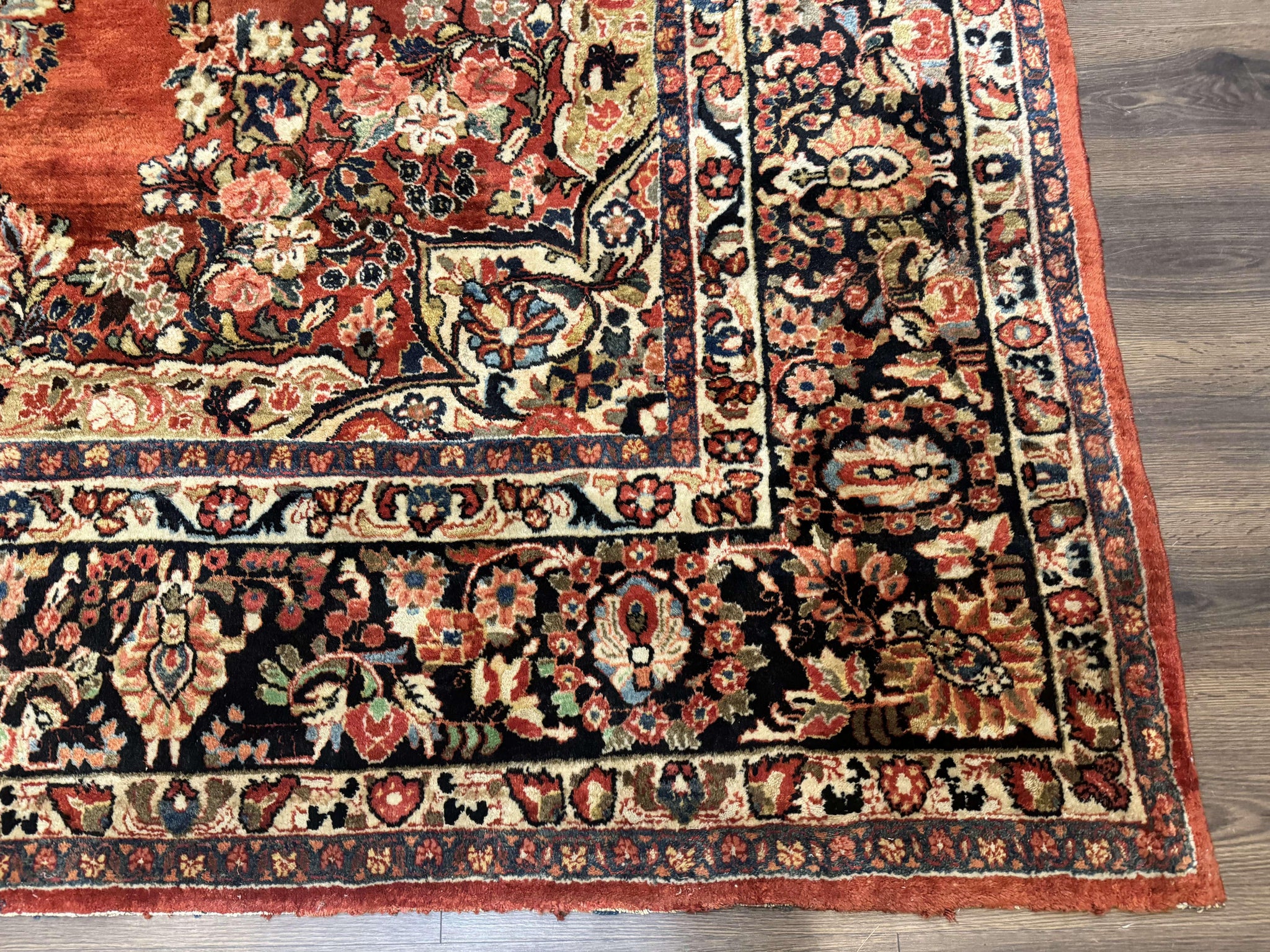 Antique Persian Sarouk Rug 9x12 by Jewel Rugs