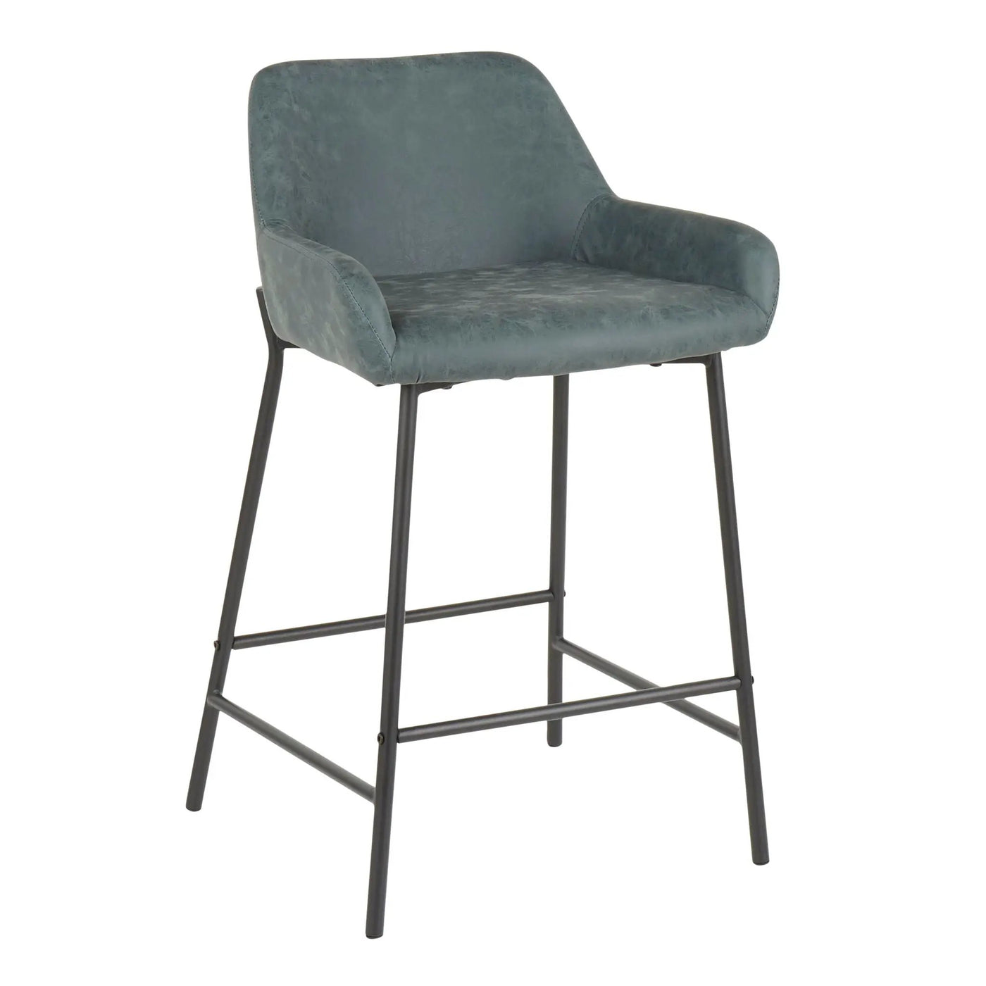 Daniella - Industrial Fixed Height Counter Stool (Set of 2) by HouseOfZazla