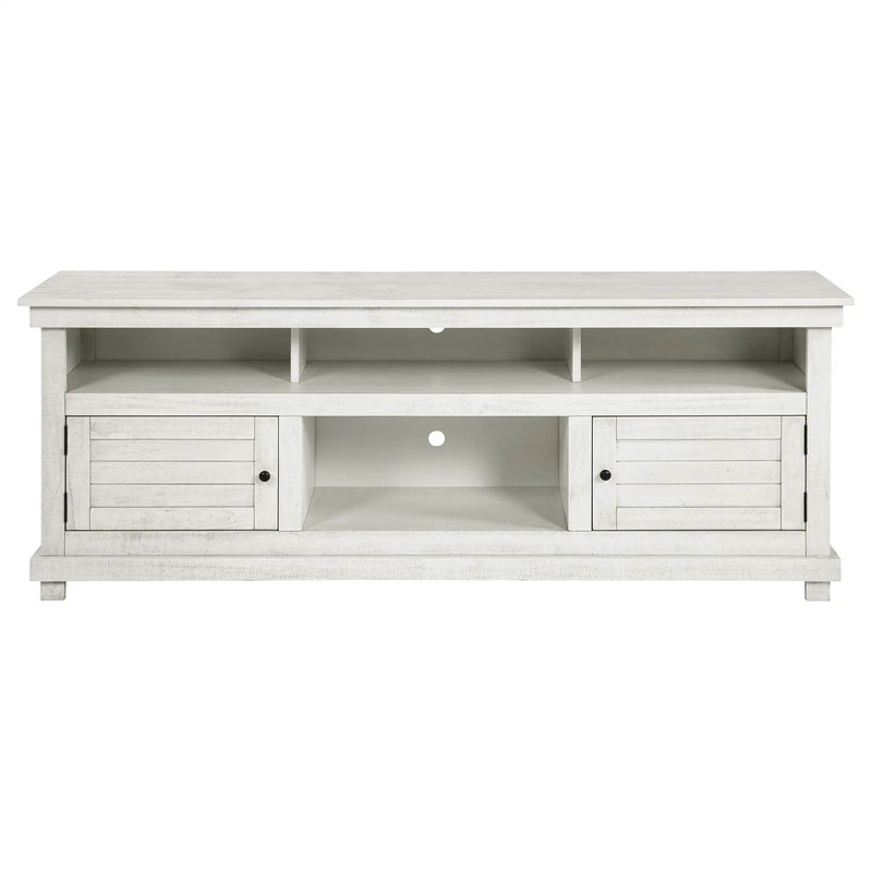 Payne 70-inch TV Stand Media Console Distressed White by Unique Piece Furniture