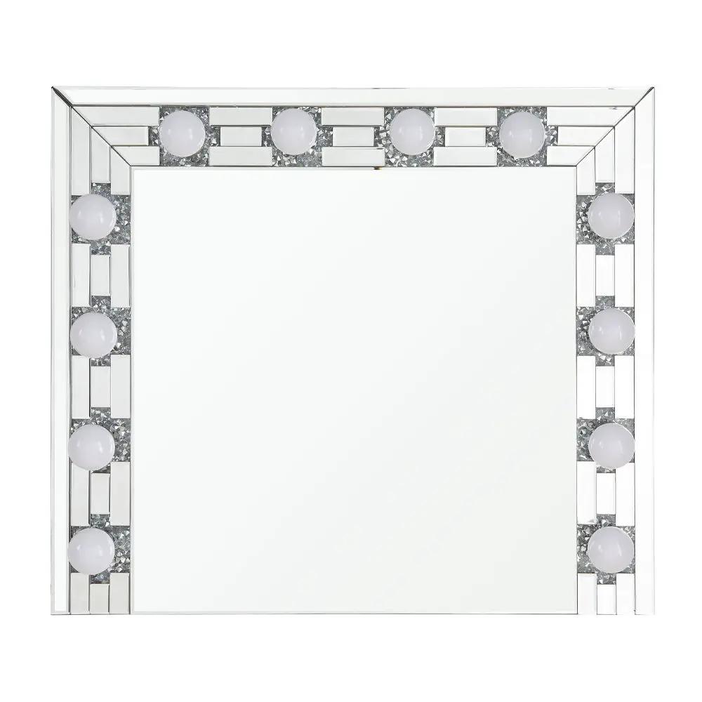 Noralie - Accent Mirror - Faux Diamonds & Mirrored by Unique Piece Furniture