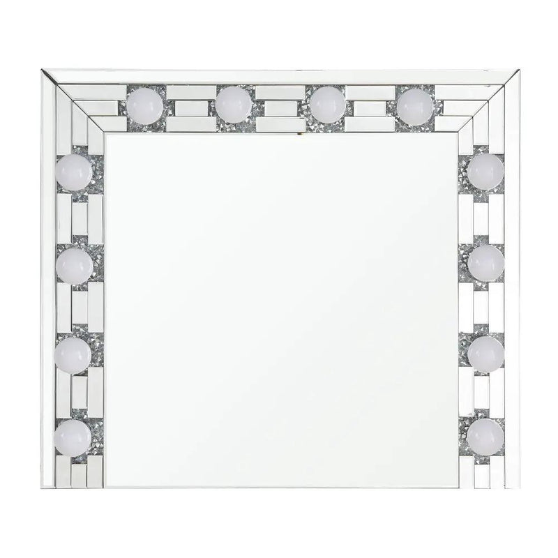 Noralie - Accent Mirror - Faux Diamonds & Mirrored by Unique Piece Furniture