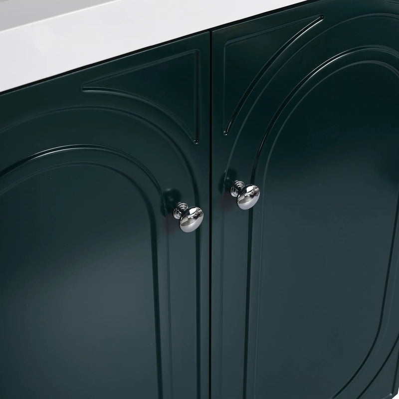 Modern Freestanding Bathroom Vanity With Soft Close Cabinet Doors by HouseOfZazla