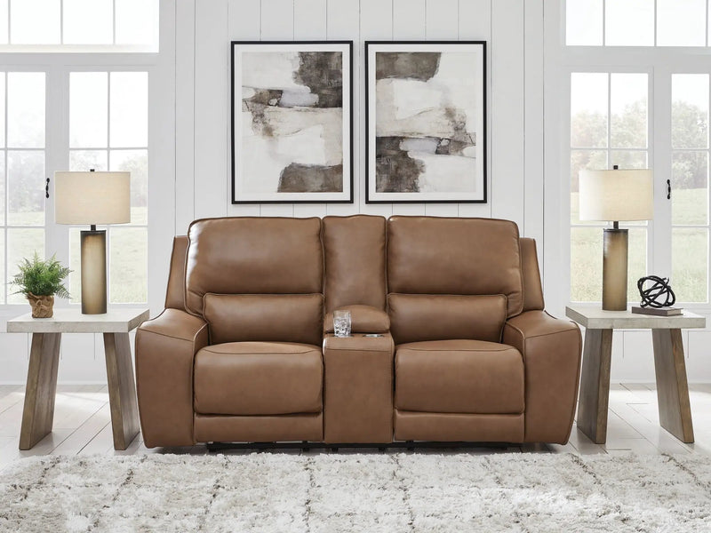 DeepWakes - Power Reclining Loveseat / Console / Adjustable Headrest by Unique Piece Furniture