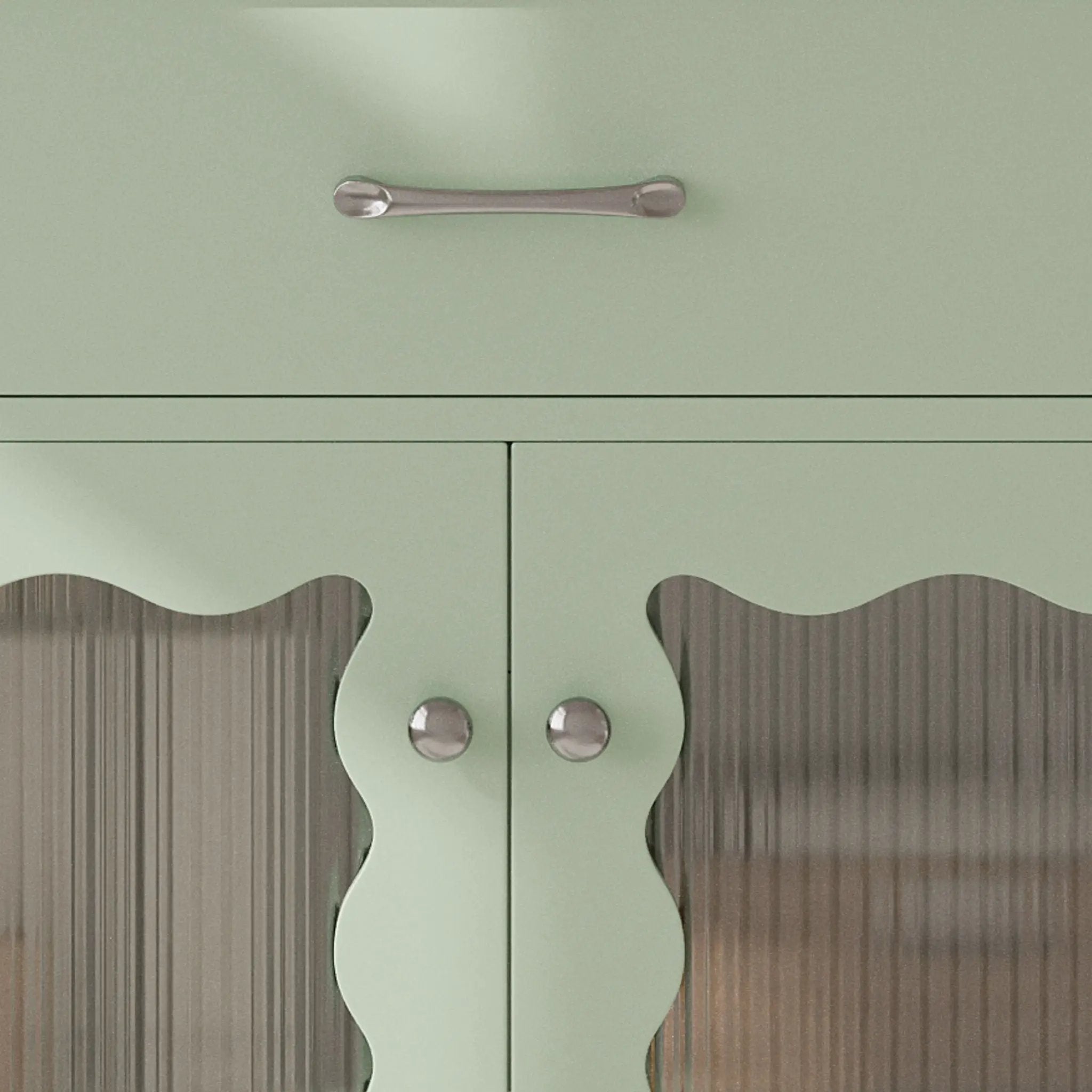 Modern Bathroom Vanity With Tempered Glass Doors