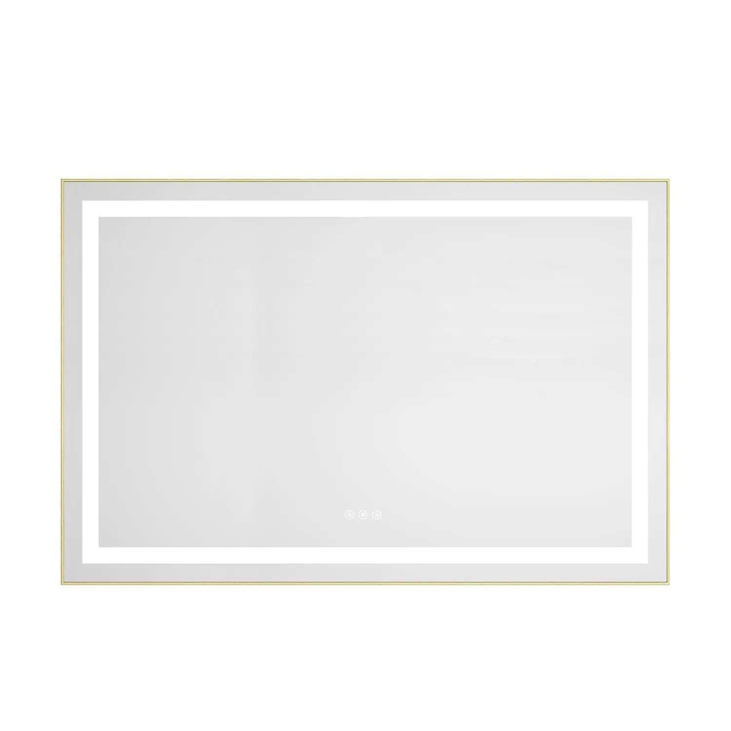 48" x 32" LED Bathroom Mirror with Front and Backlight by HouseOfZazla