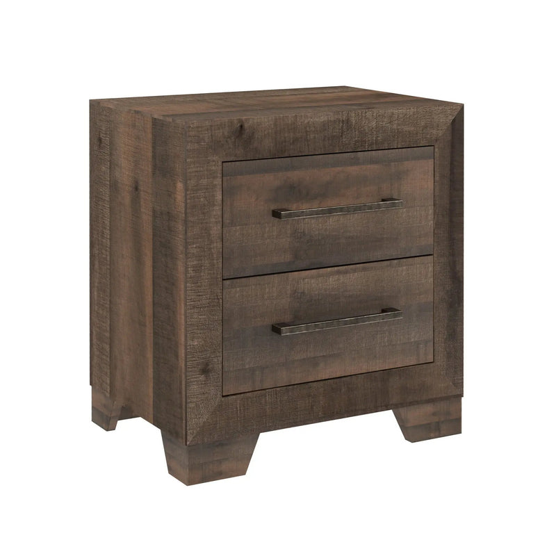 Plinz - 2 Drawer Nightstand - Brown by Unique Piece Furniture