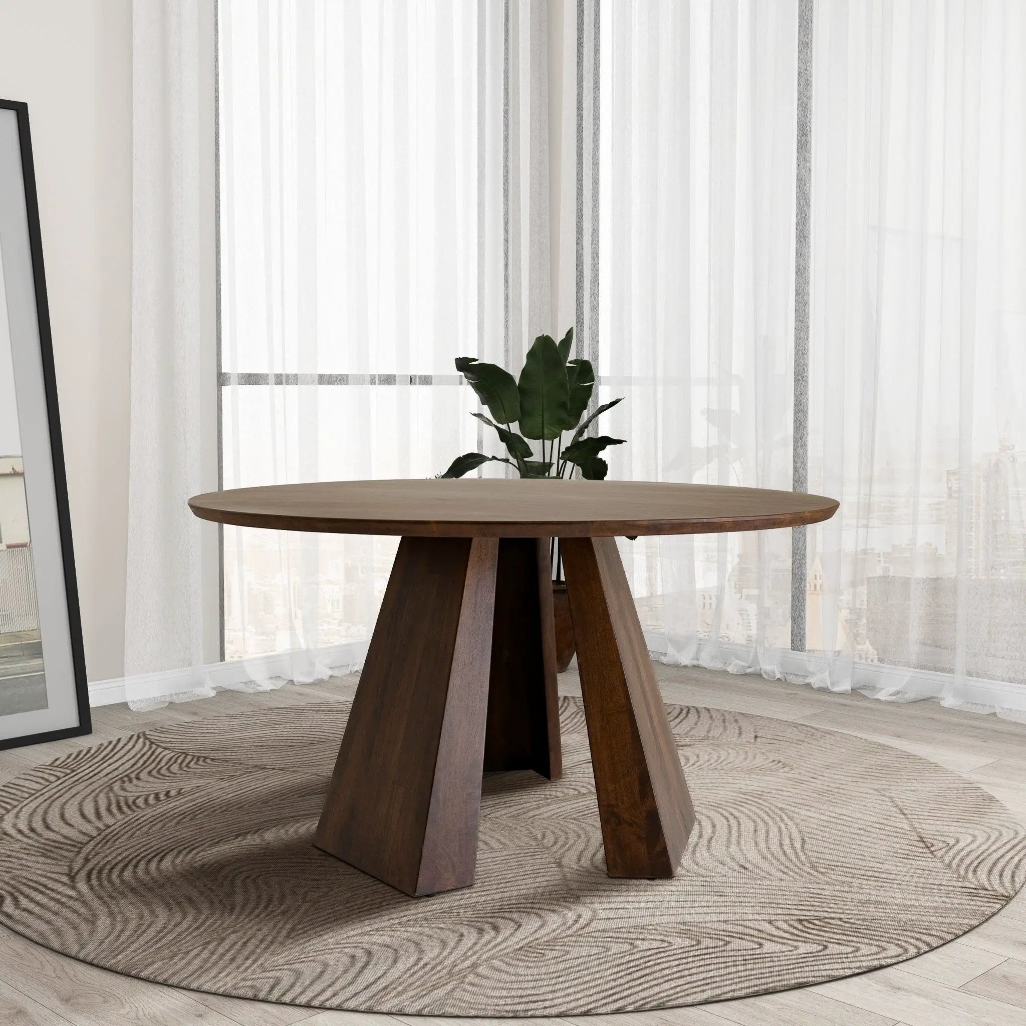 Bolton - Round Dining Table - Walnut by HouseOfZazla