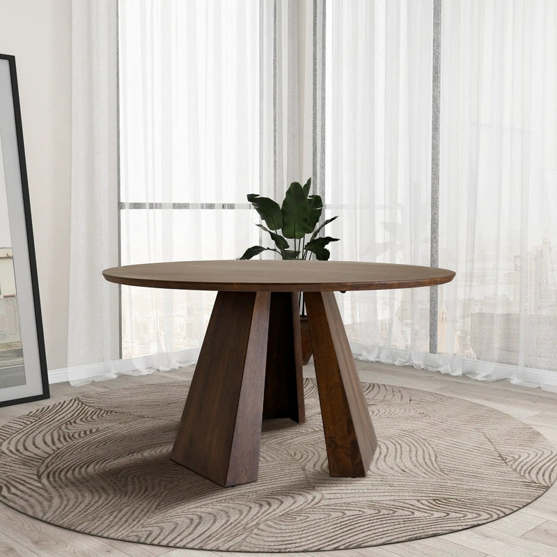 Bolton - Round Dining Table - Walnut by HouseOfZazla