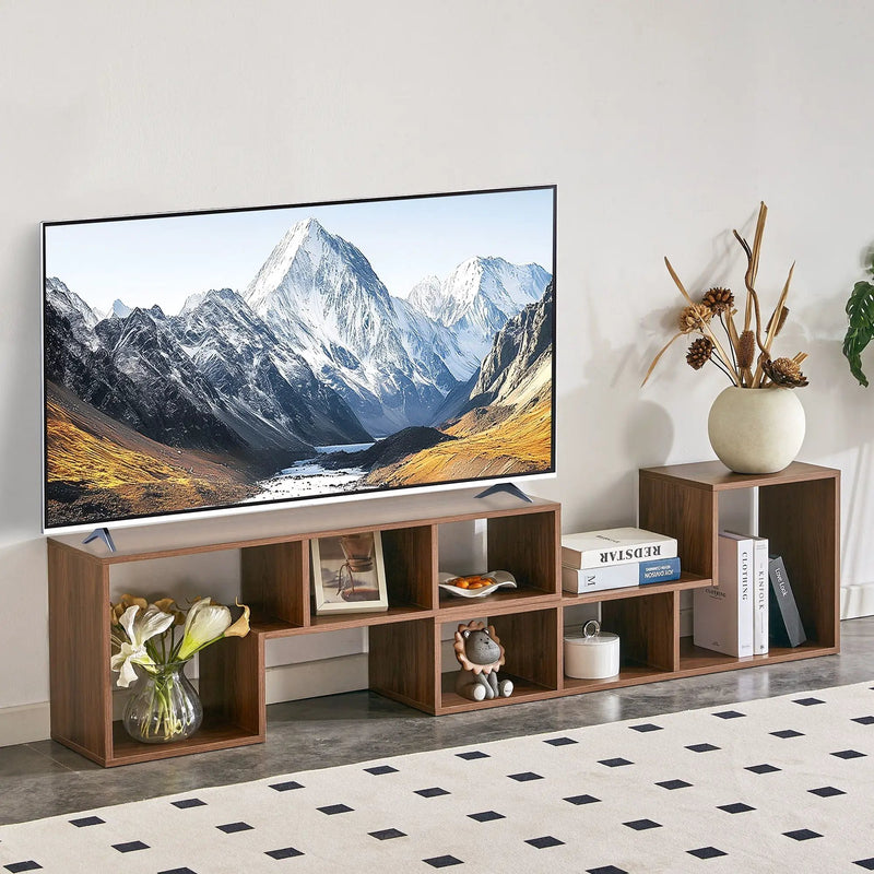 Minimalist Cube TV Stand With Adjustable Open Storage Shelves by HouseOfZazla