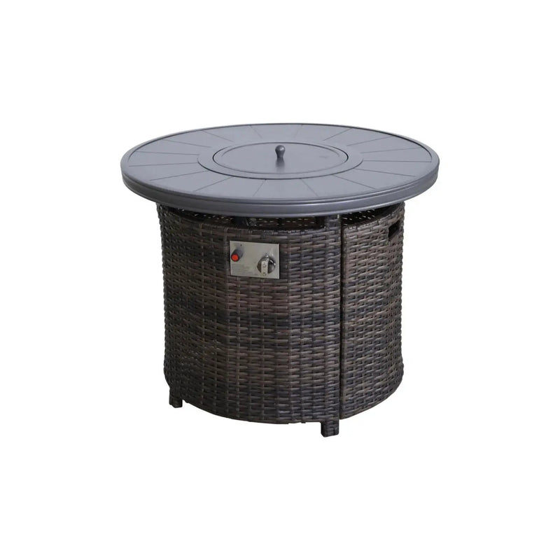 Outdoor Fire Pit Table With Lid - Espresso by Unique Piece Furniture