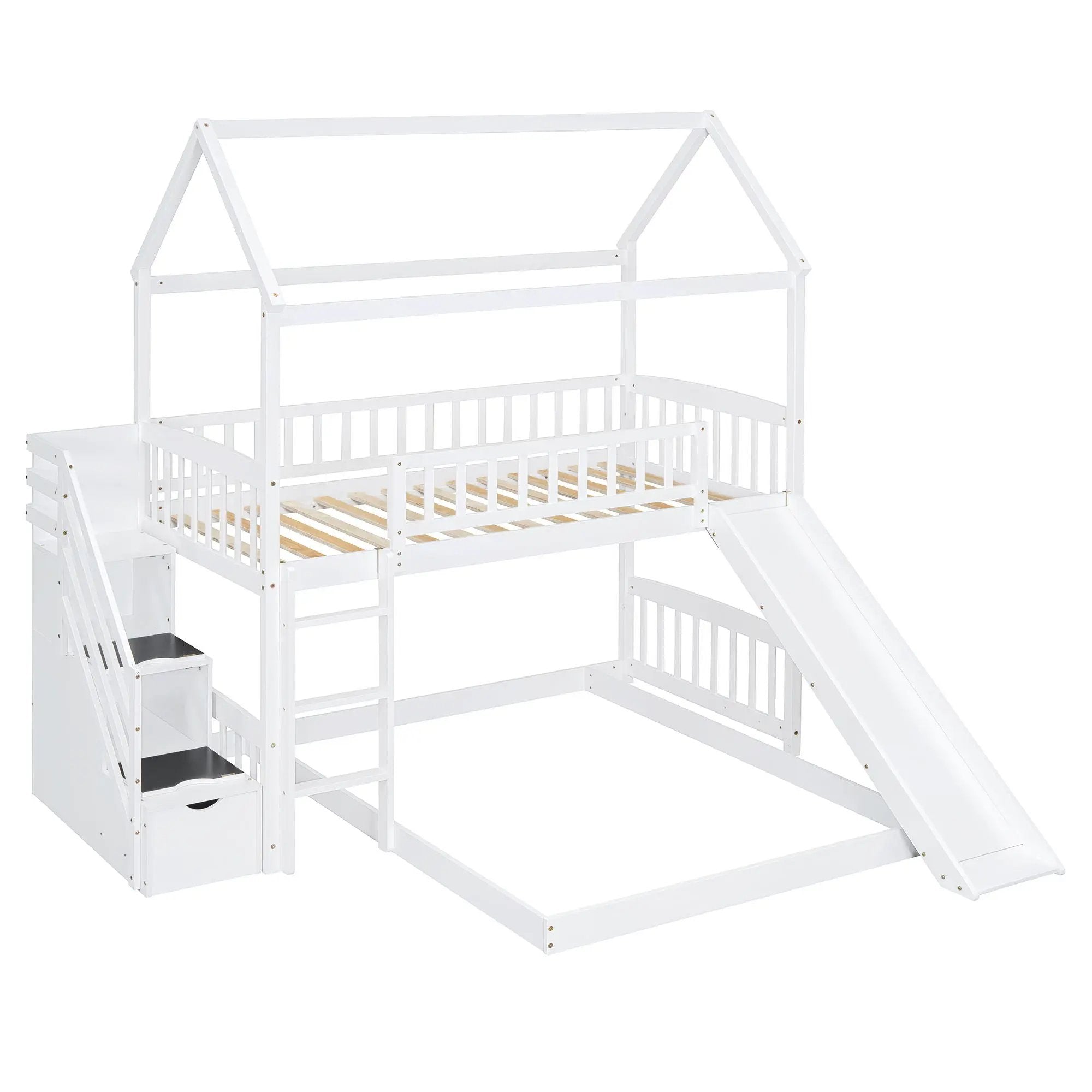 House Bunk Bed With Slide by HouseOfZazla