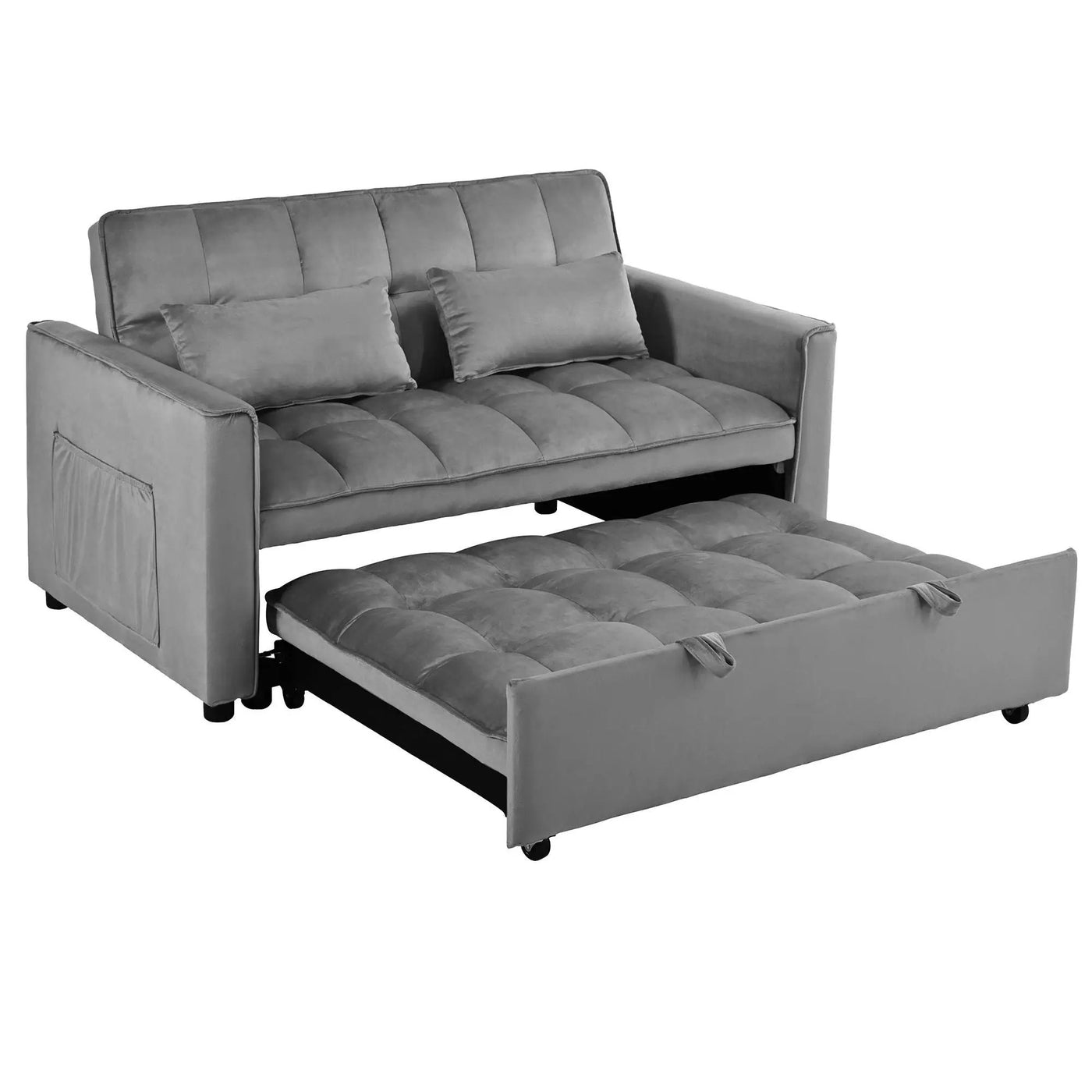 3 In 1 Pull Out Couch Convertible Sofa Bed With Reclining Backrest by Unique Piece Furniture