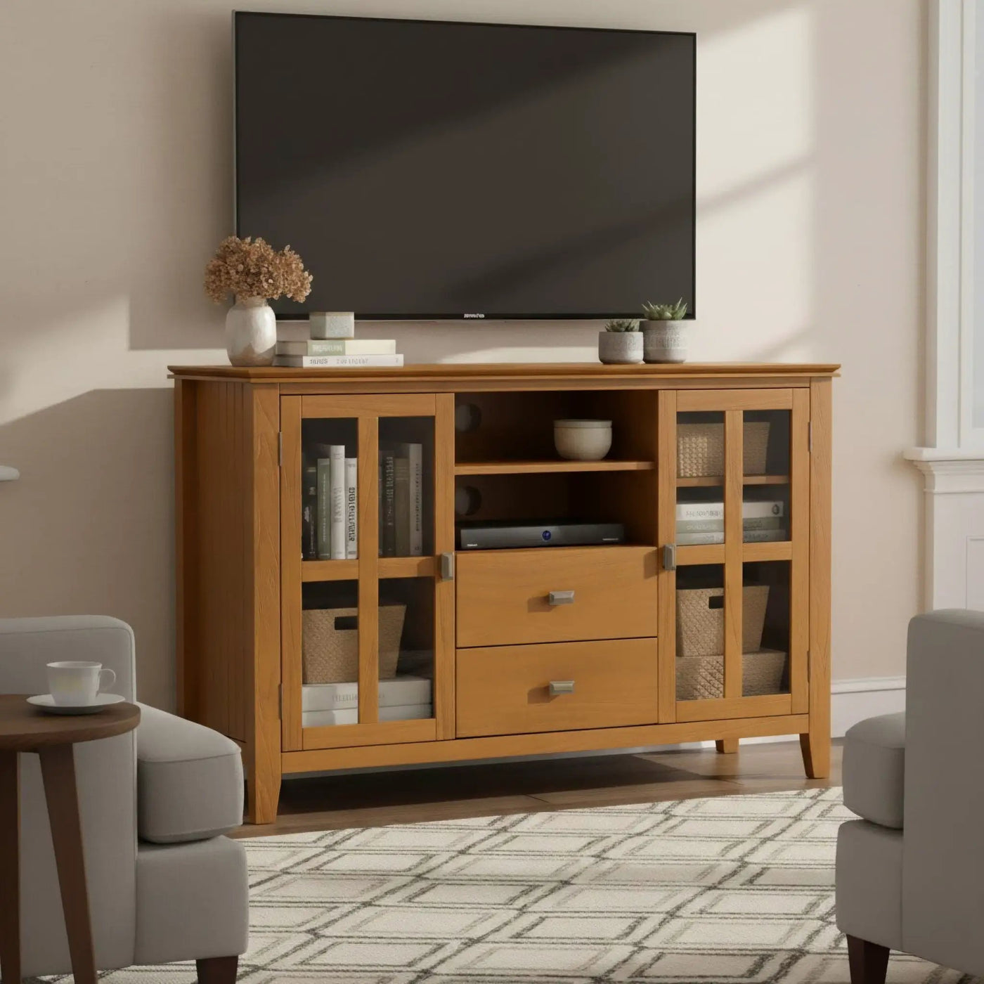 Artisan - Handcrafted, Tall TV Media Stand by Unique Piece Furniture