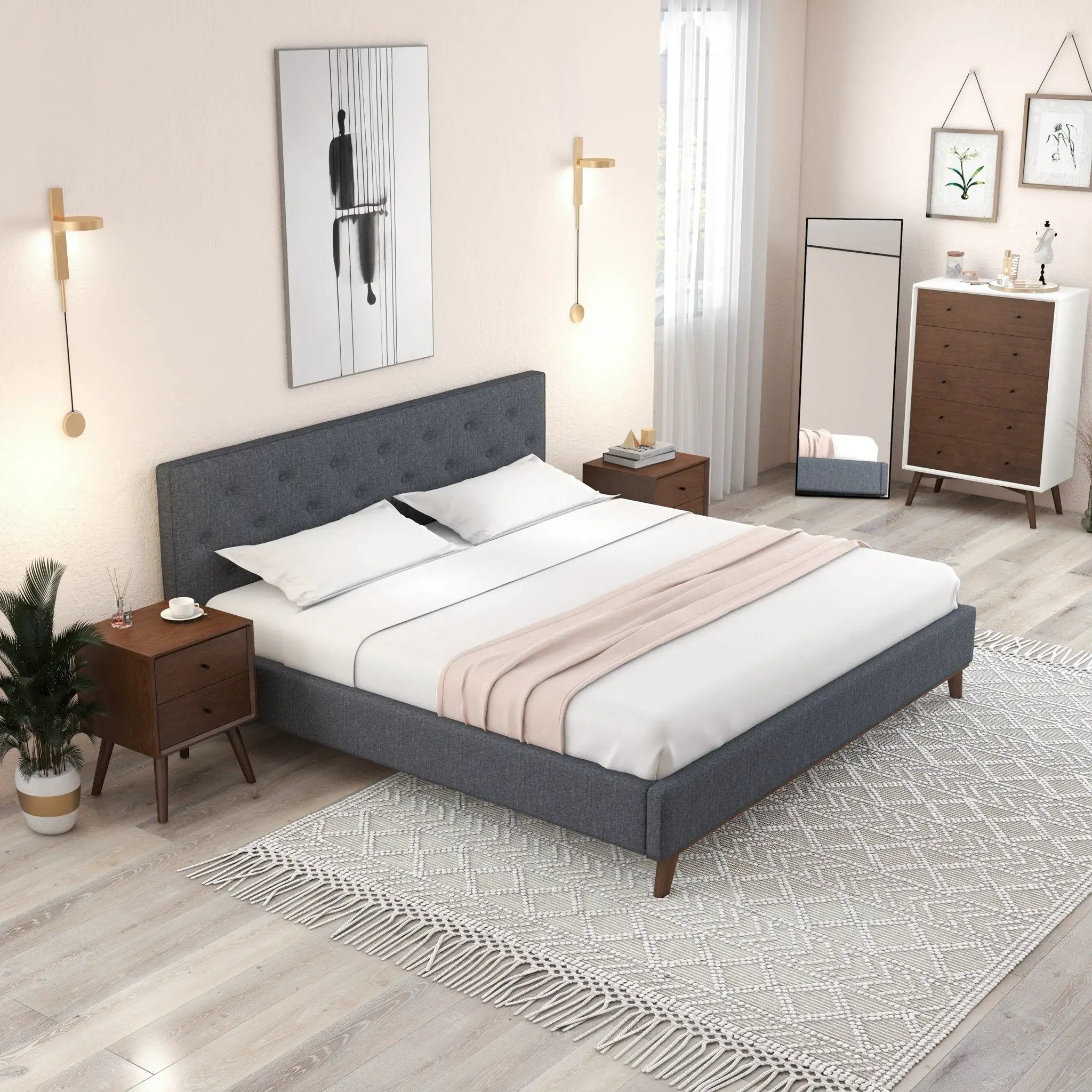 Graceville - Elegant Design Platform Bed by HouseOfZazla