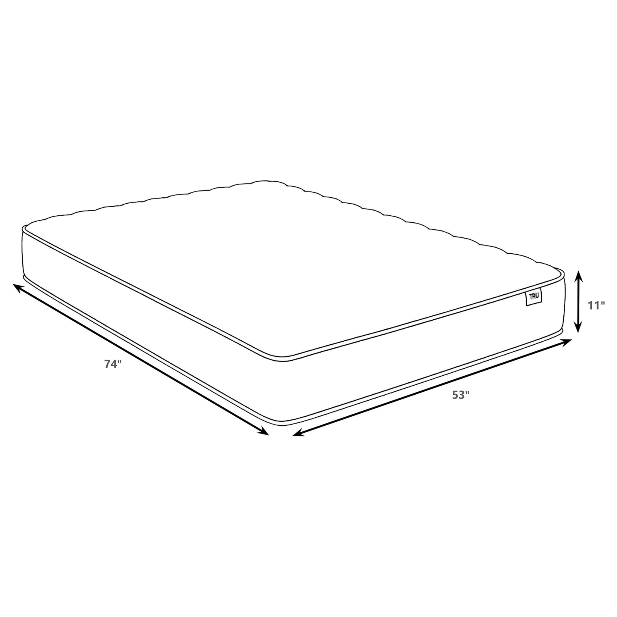 Hayes Full Firm Tight Top Hybrid Mattress White by Unique Piece Furniture