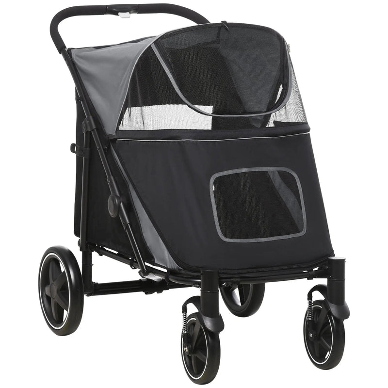 PawHut Foldable Doggy Stroller for Medium Large Dogs and Cats by HouseOfZazla