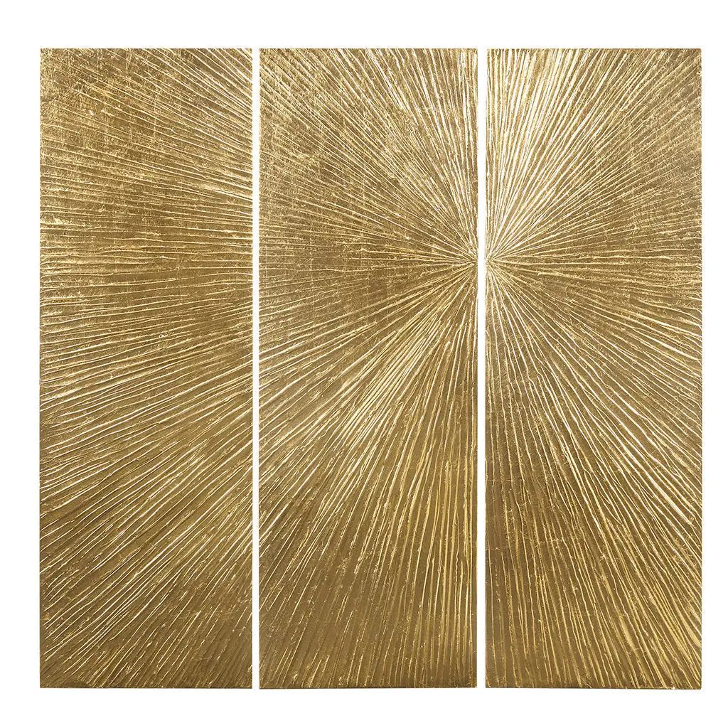 Lumina Aurea™ — Signature Sunburst Hand-Painted Triptych by HouseOfZazla