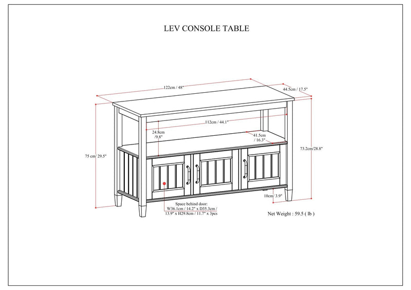 Lev - Console Table - Smoky Brown by HouseOfZazla