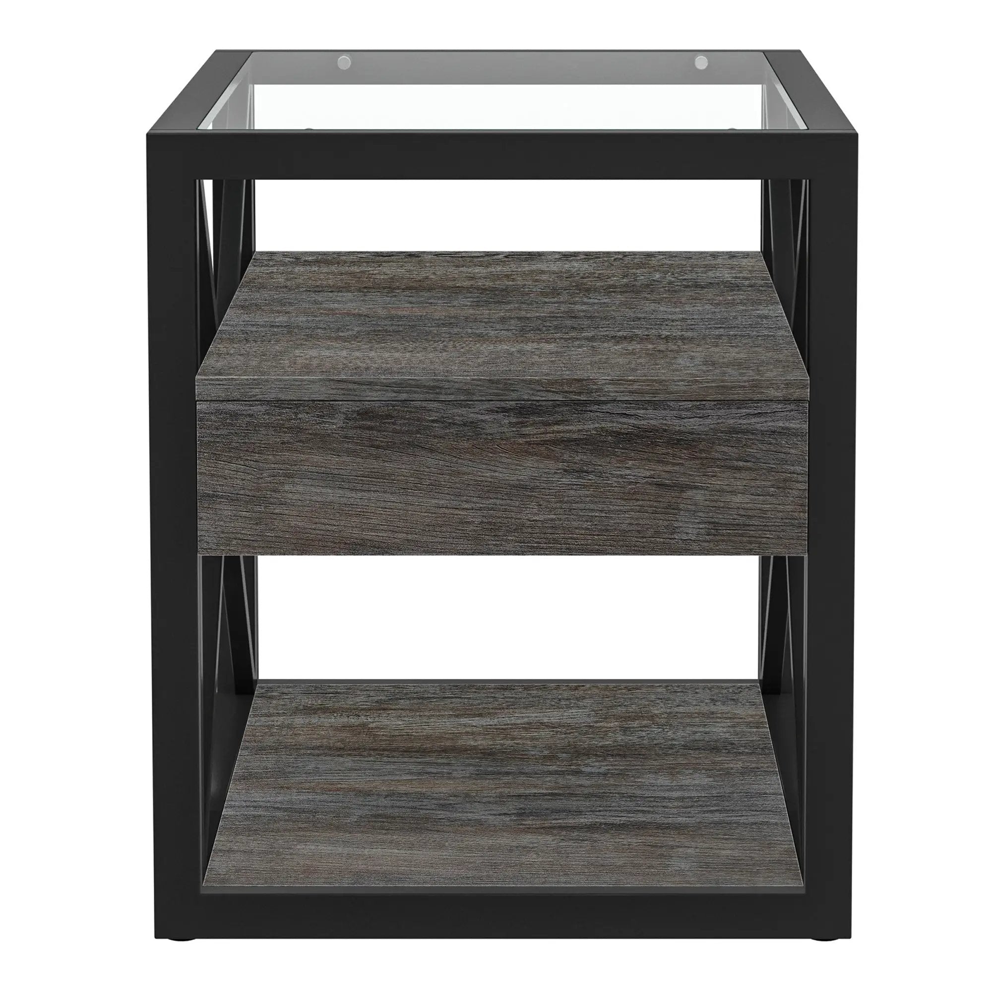 Set of 2 Modern End Tables with Drawer - Nightstands by HouseOfZazla