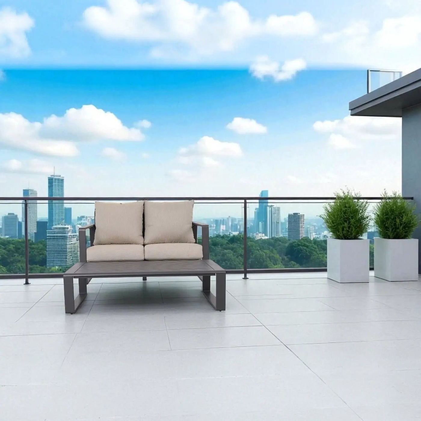 Sofa With Rectangular Coffee Table by Unique Piece Furniture