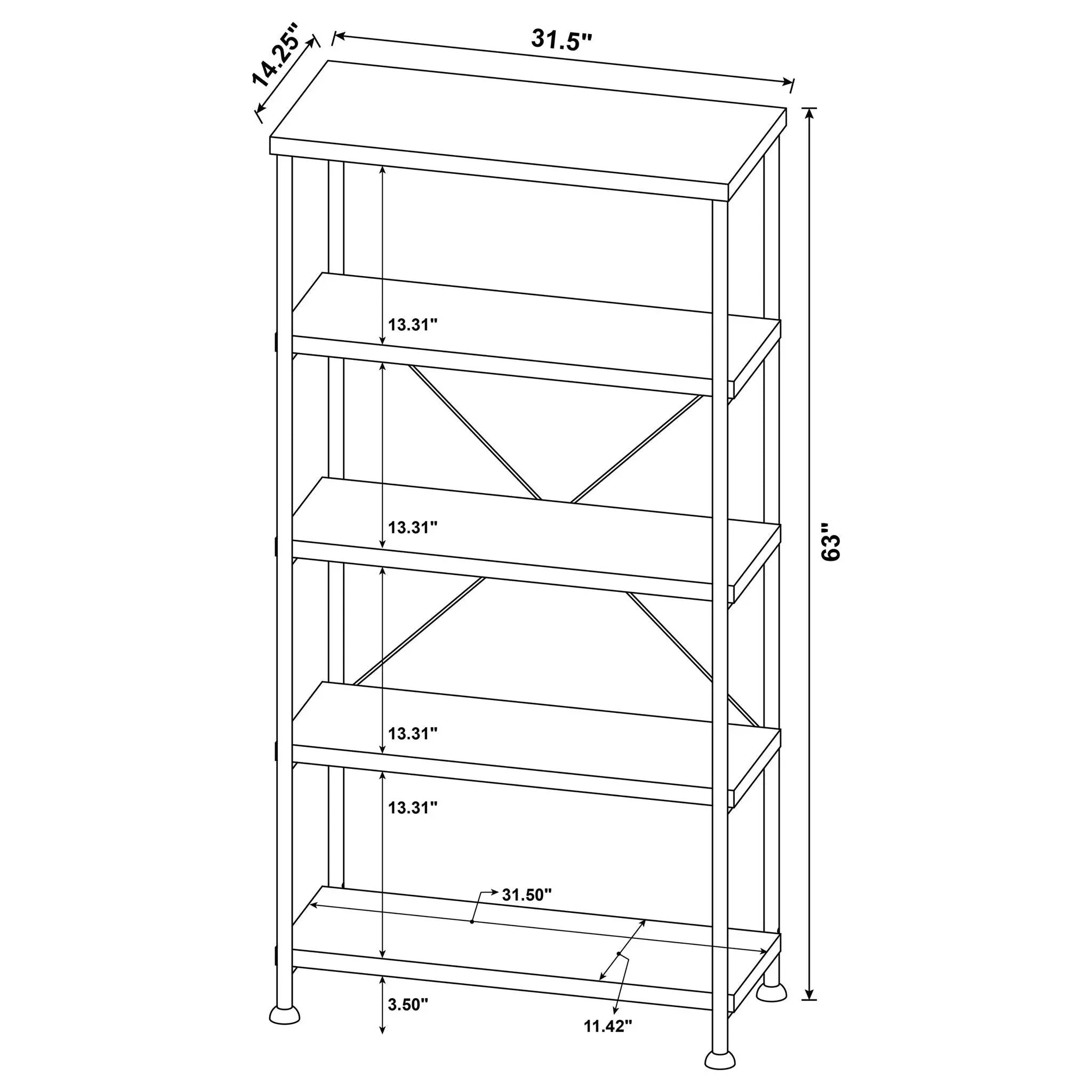4 Shelf Bookcase by HouseOfZazla