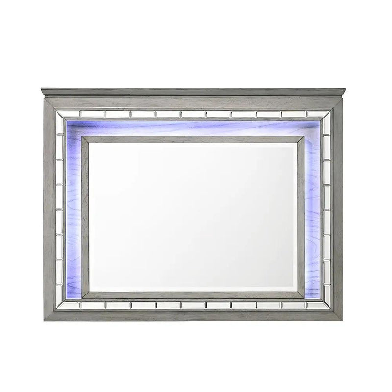 Antares - Mirror With LED - Light Gray by HouseOfZazla