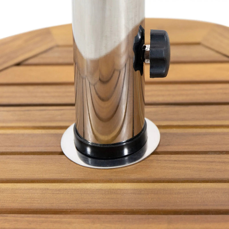 Ralph Round Umbrella Base - Teak by HouseOfZazla