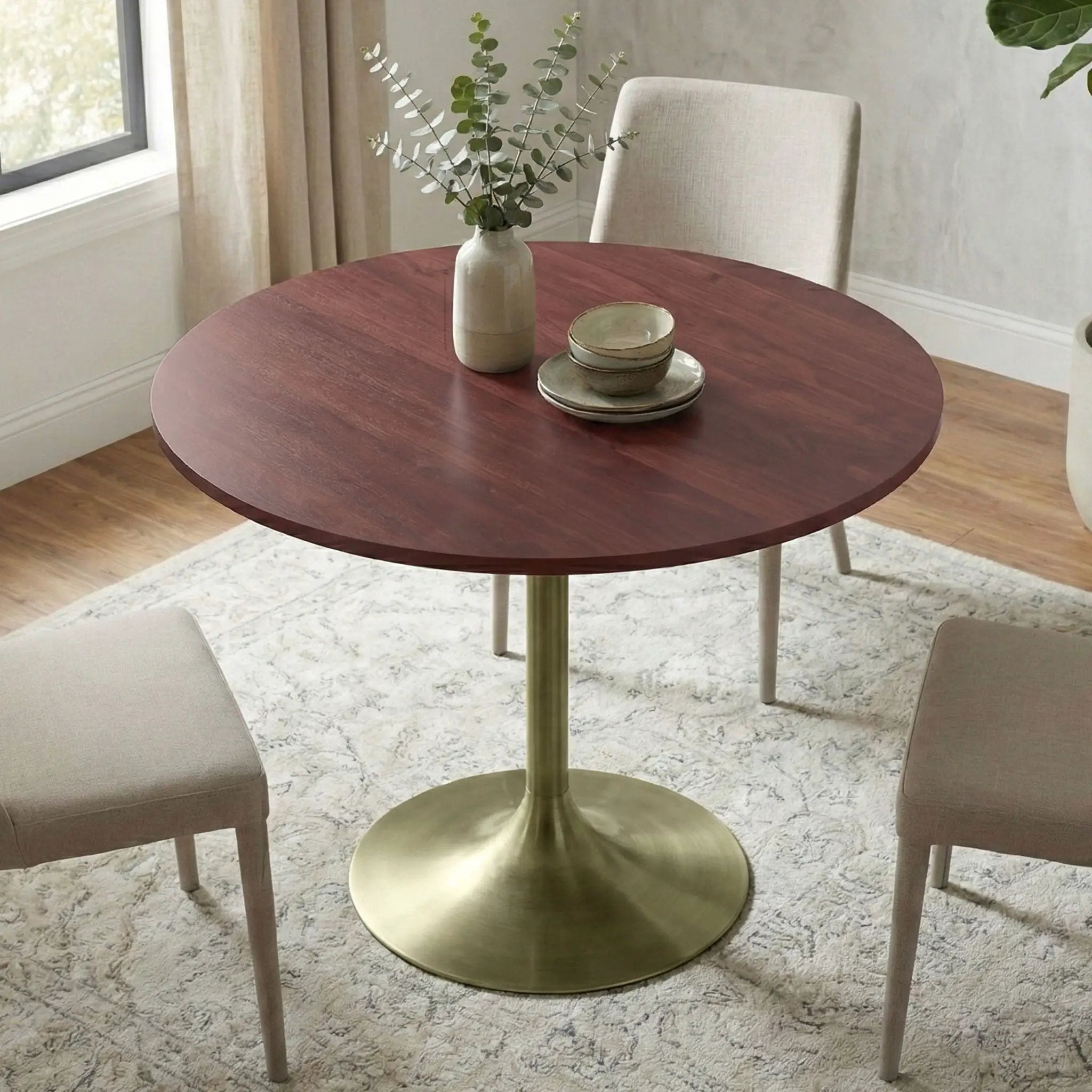 Radford - Round Dining Table - Walnut by Unique Piece Furniture