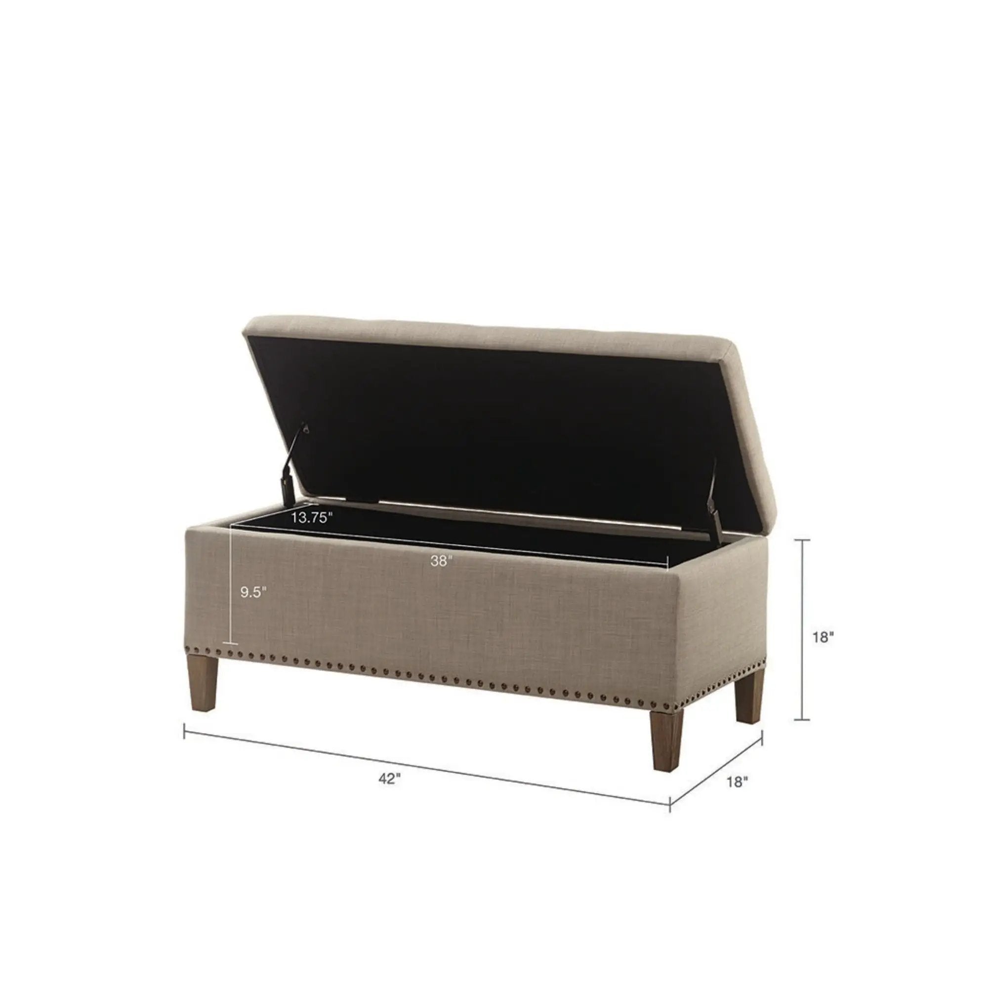 Modern Tufted Top Soft Close Storage Bench by Unique Piece Furniture