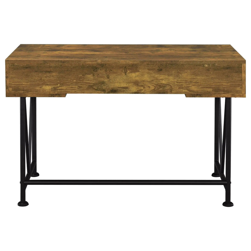 Analiese 2-piece Computer Desk Bookcase Set Rustic Nutmeg by Unique Piece Furniture