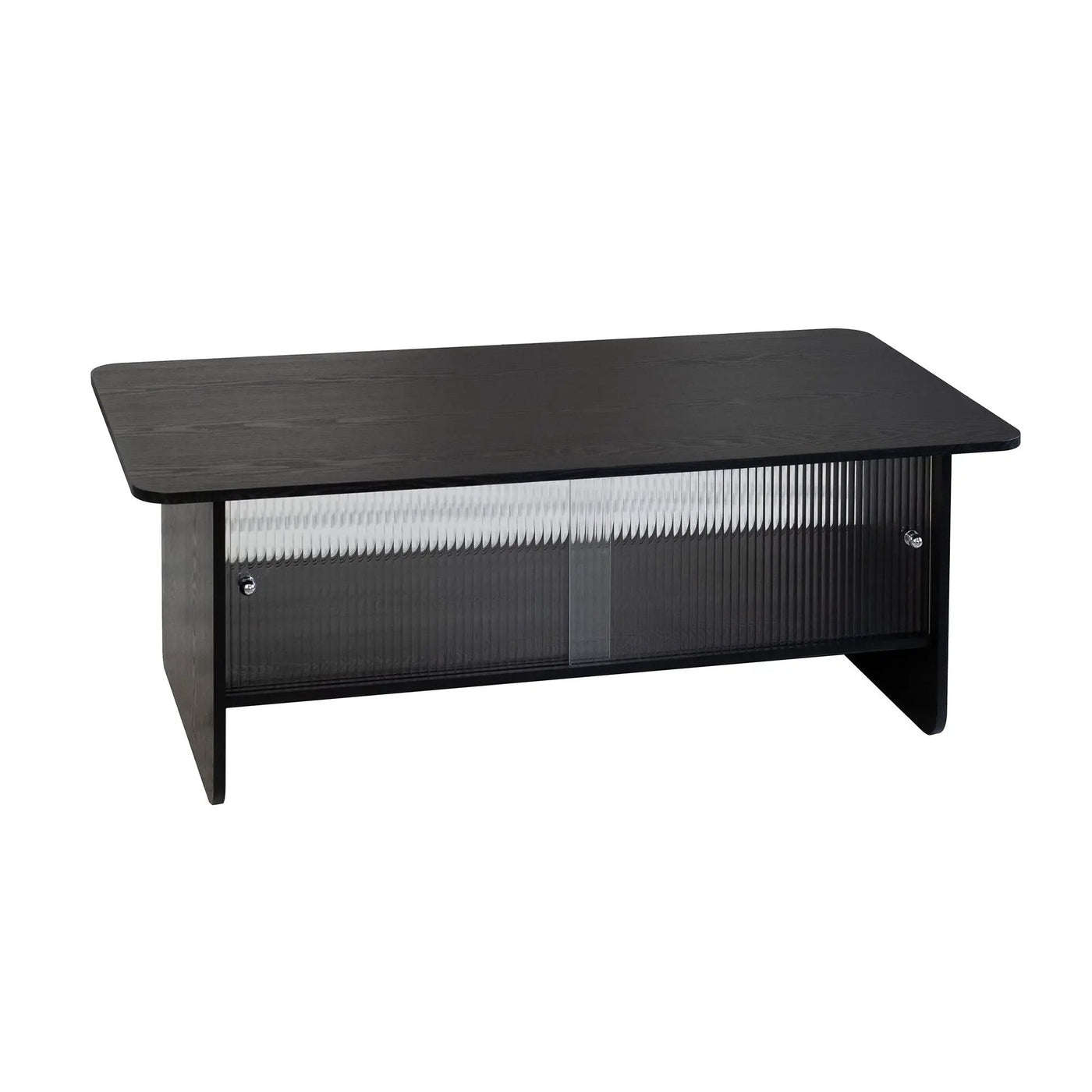 Rectangular Coffee Table With Sliding Door Storage Center by HouseOfZazla