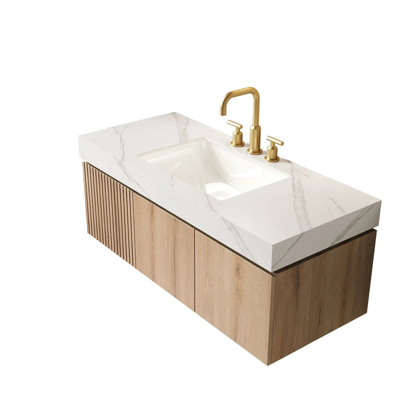 48" MURI Carrara Bathroom Vanity by HouseOfZazla