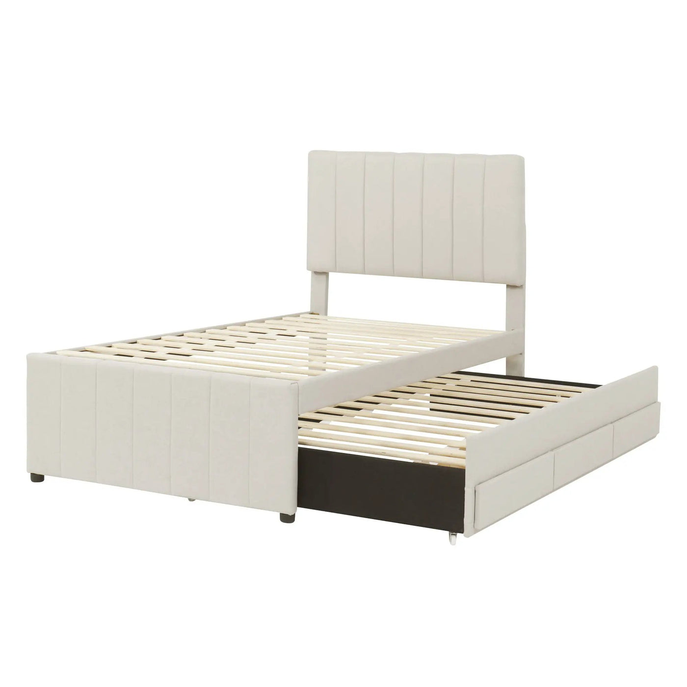 Upholstered Design Platform Bed With Trundle by Unique Piece Furniture