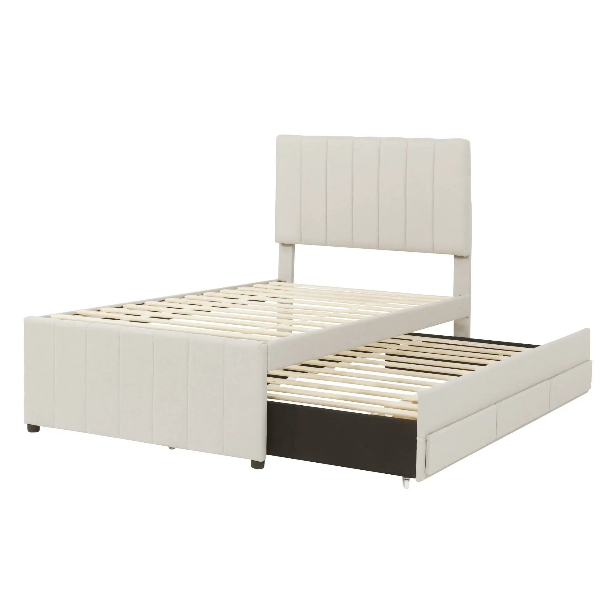 Upholstered Design Platform Bed With Trundle by HouseOfZazla