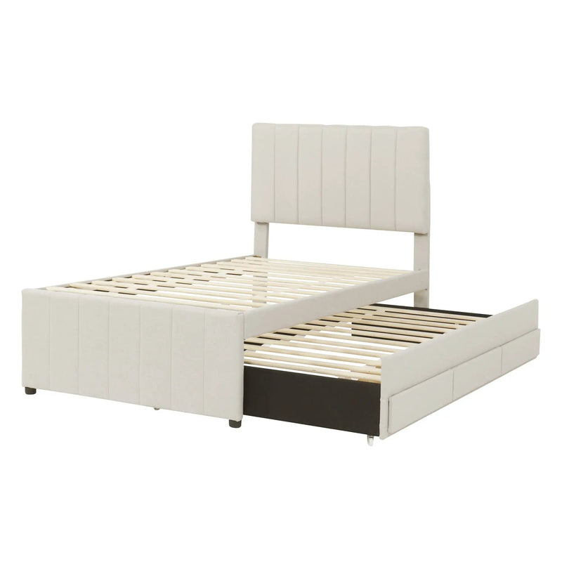 Upholstered Design Platform Bed With Trundle by HouseOfZazla