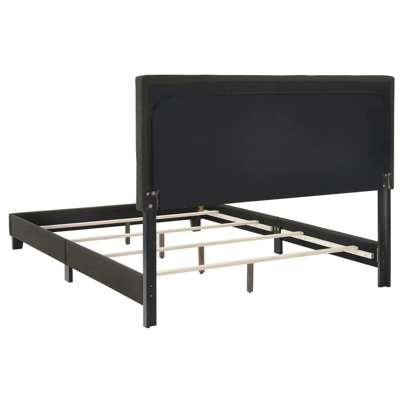 Mapes Upholstered Full Panel Bed Charcoal by Unique Piece Furniture