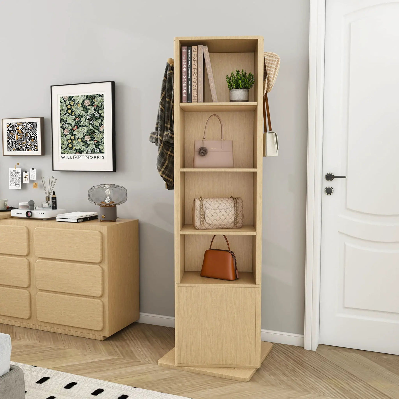 360° Rotating Makeup Cabinet With Full Length Mirror by Unique Piece Furniture