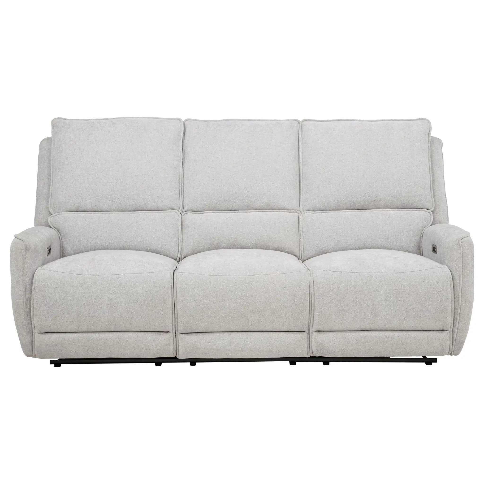 Sylmar Chenille Upholstered Power Reclining Sofa Dove Grey by Unique Piece Furniture